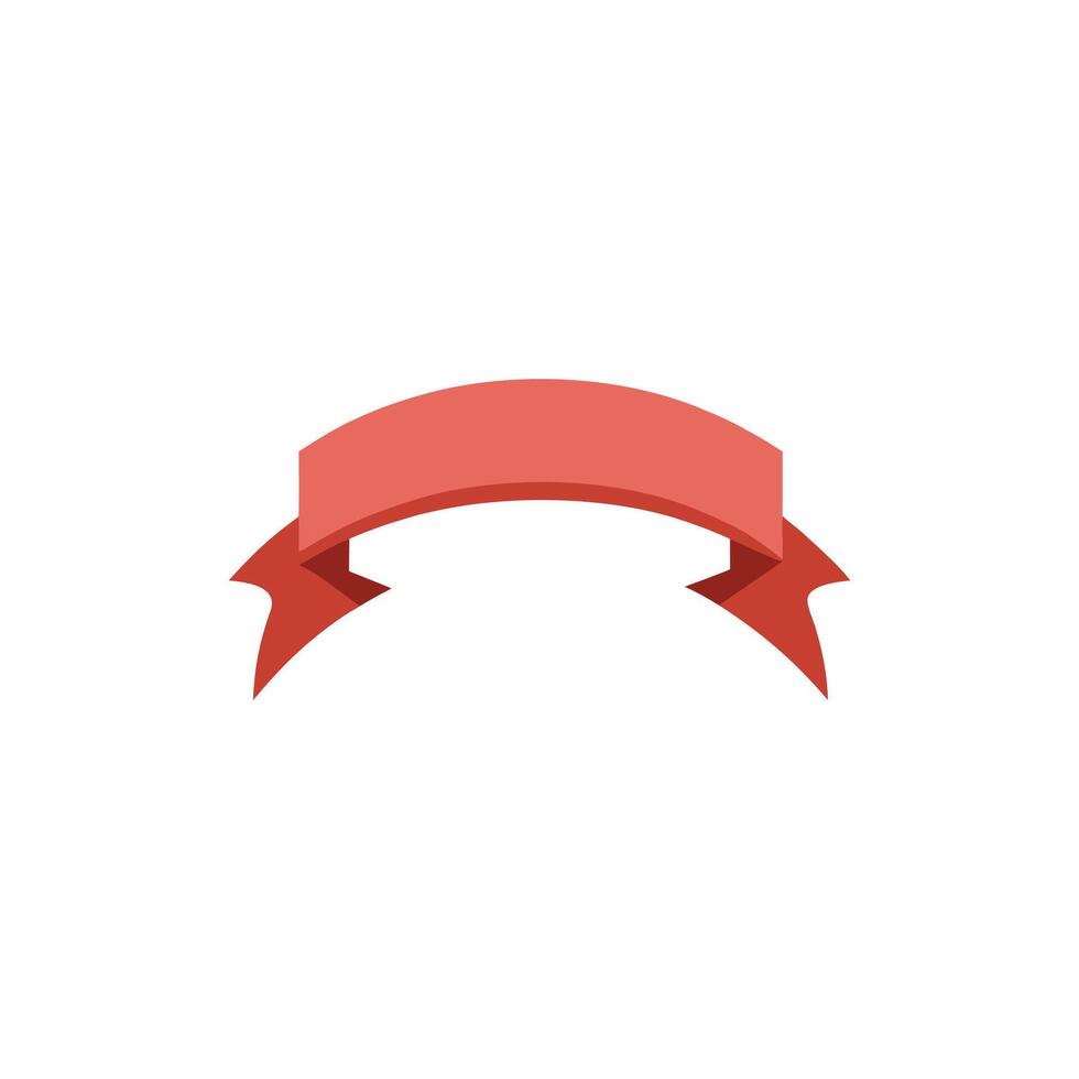 Minimalist Ribbon Banner Icon Design vector