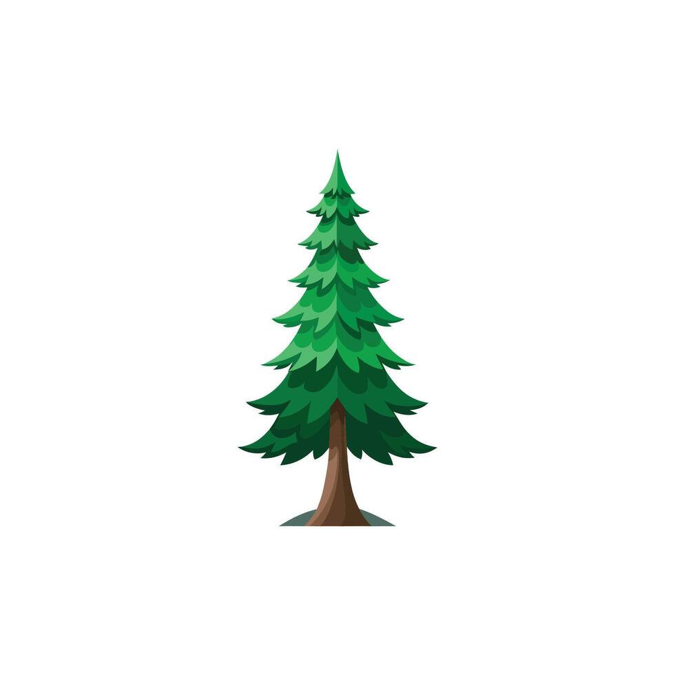Minimal Pine Tree Design for Nature Themes vector