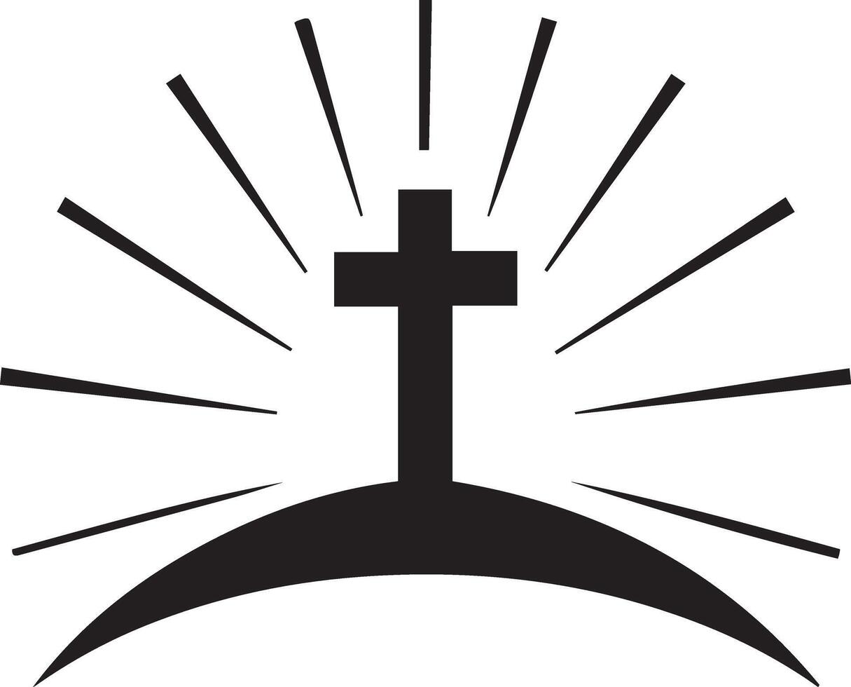 Dia dos Finados cross symbol Silhouette art vector