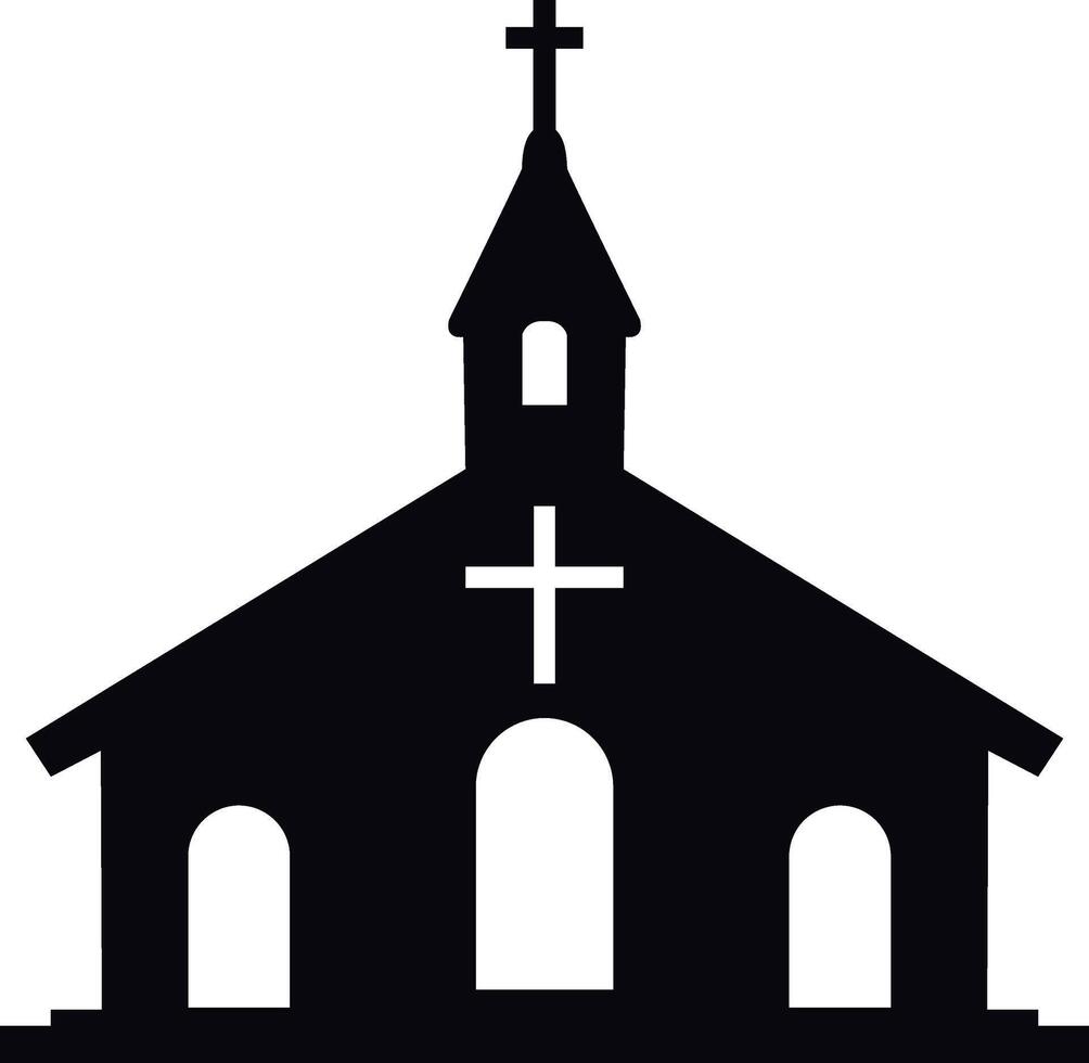 church silhouette clip art vector