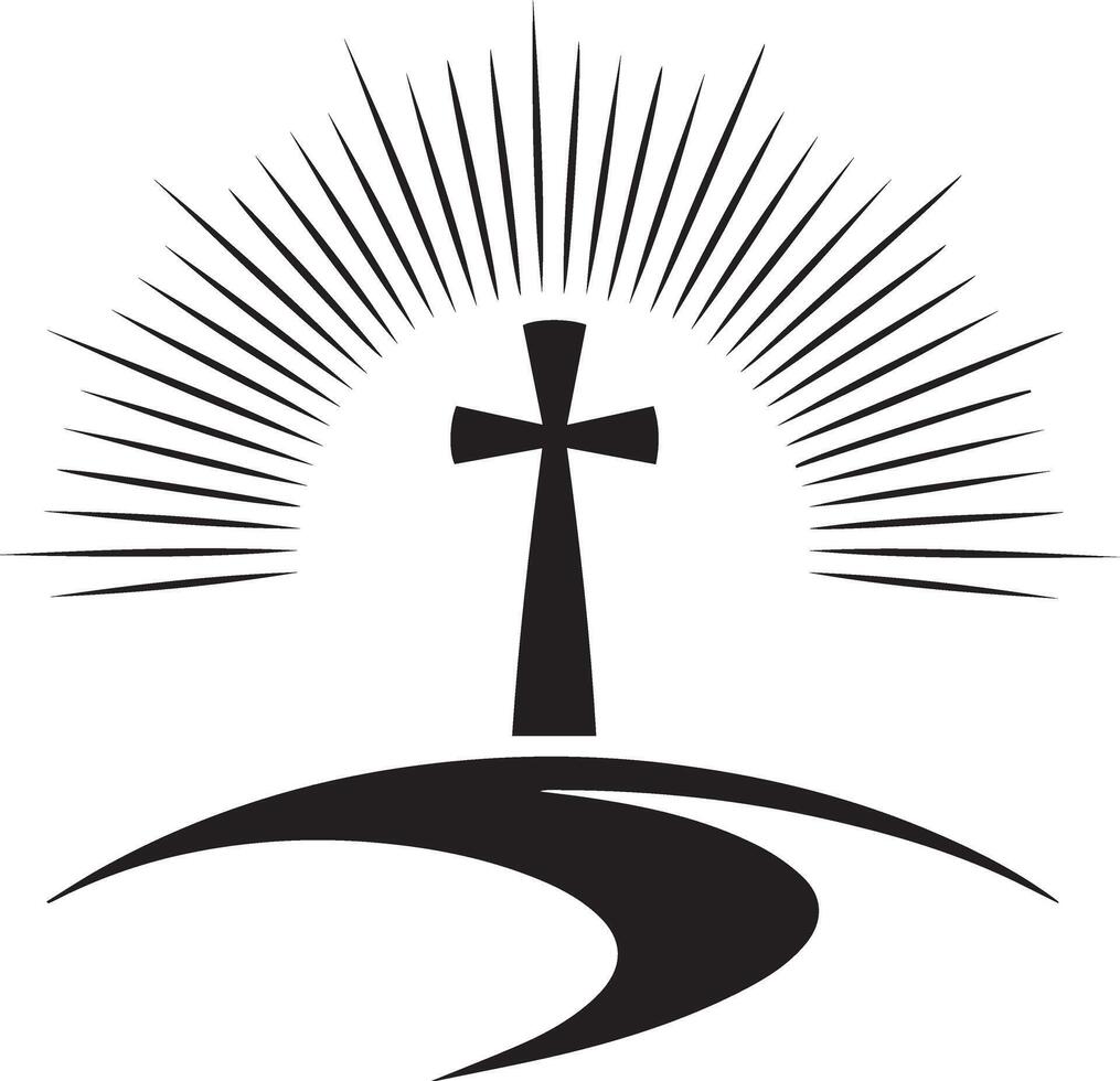 Dia dos Finados cross symbol Silhouette vector