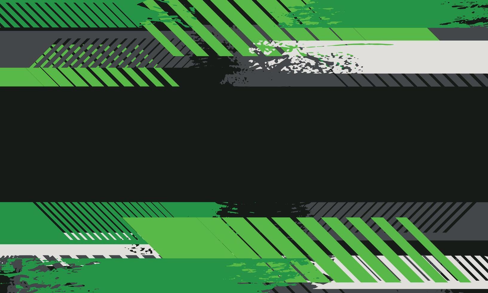 Green and black abstract stripes background vector