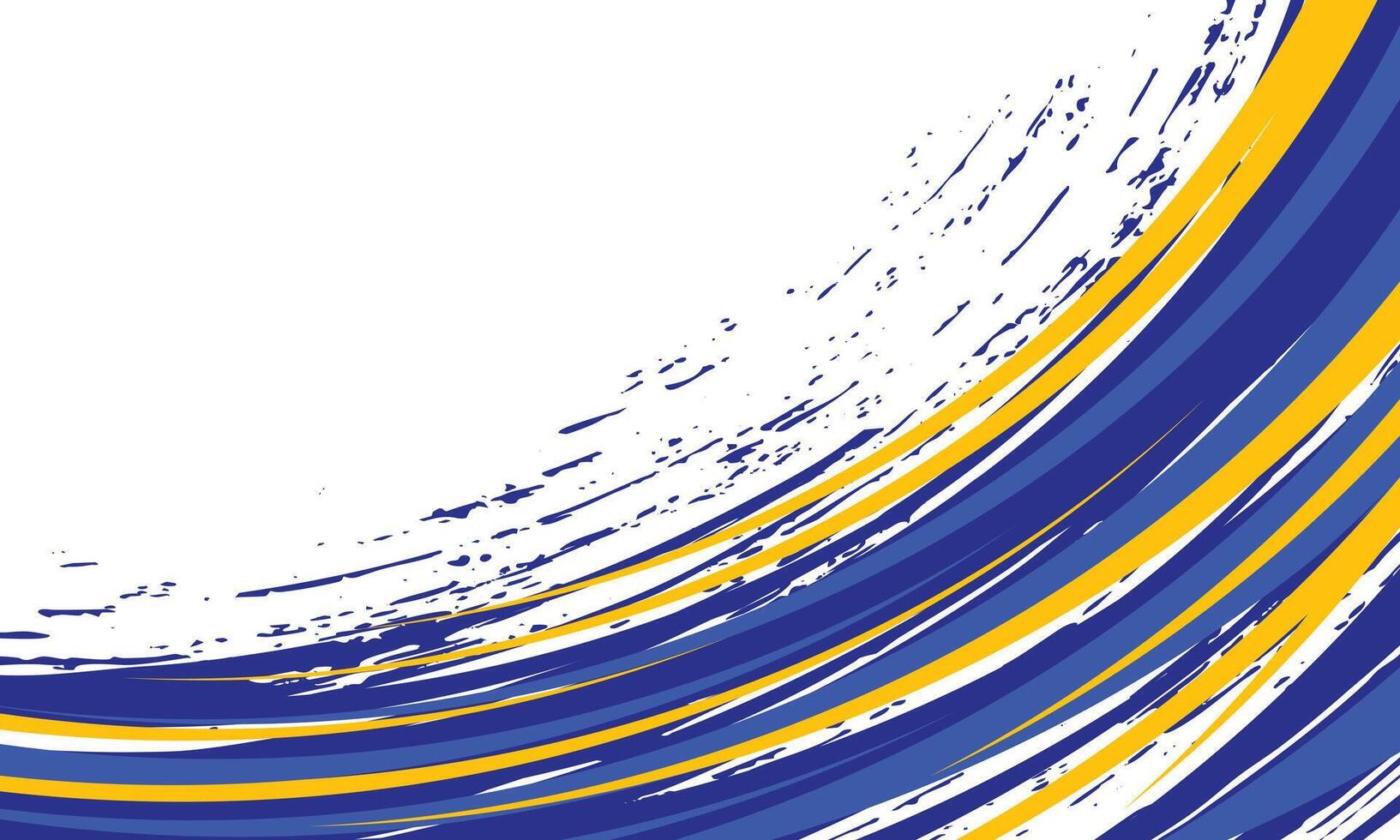 abstract waves in blue and yellow vector