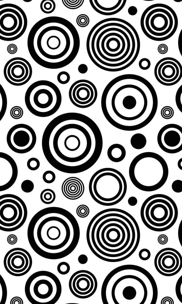 Black and white circle pattern design vector