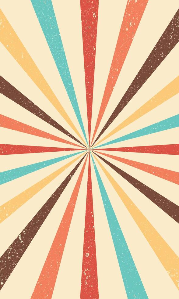 Retro sunburst pattern design vector
