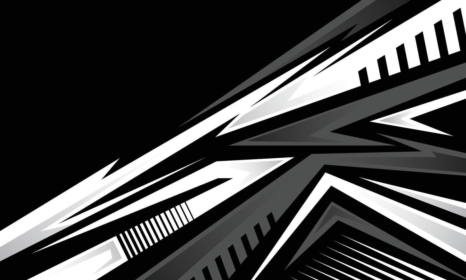 Abstract black and white geometric design vector