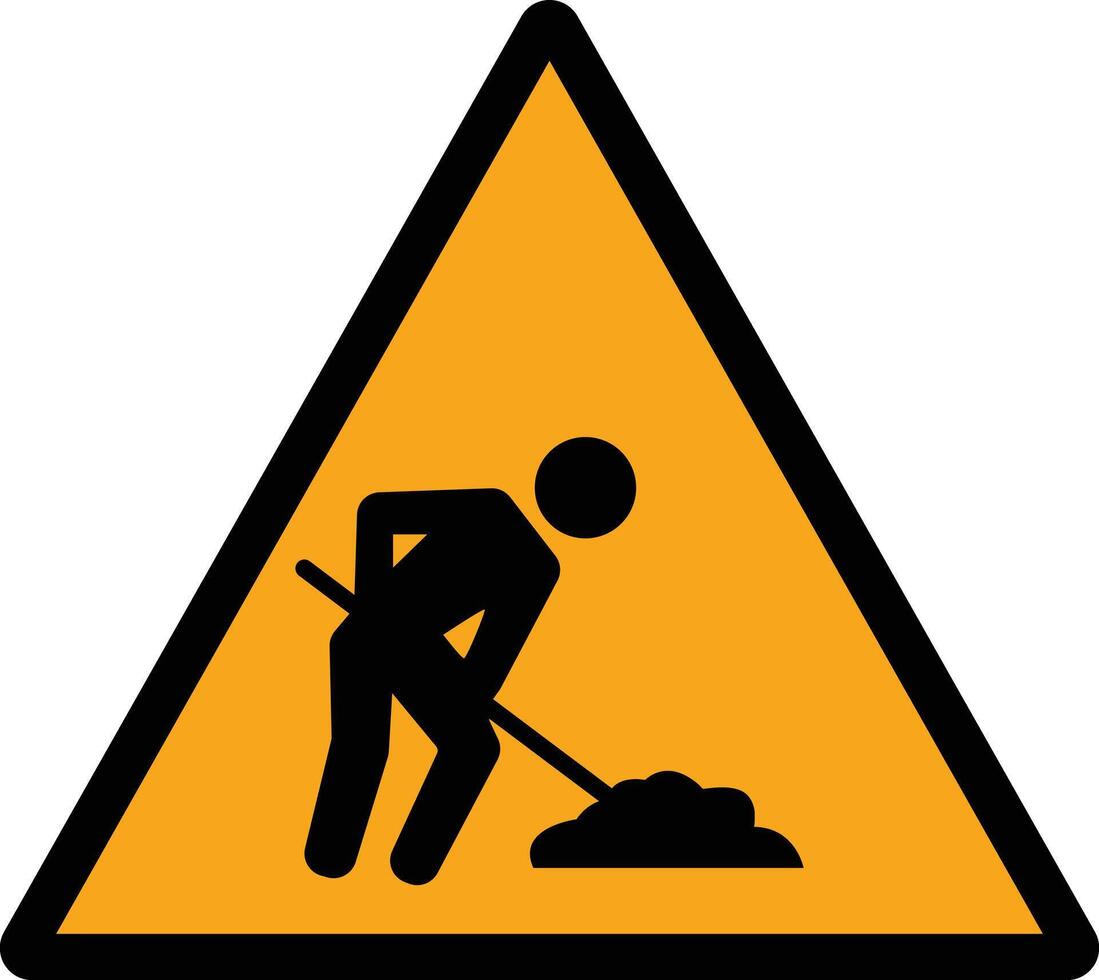 under construction sign vector