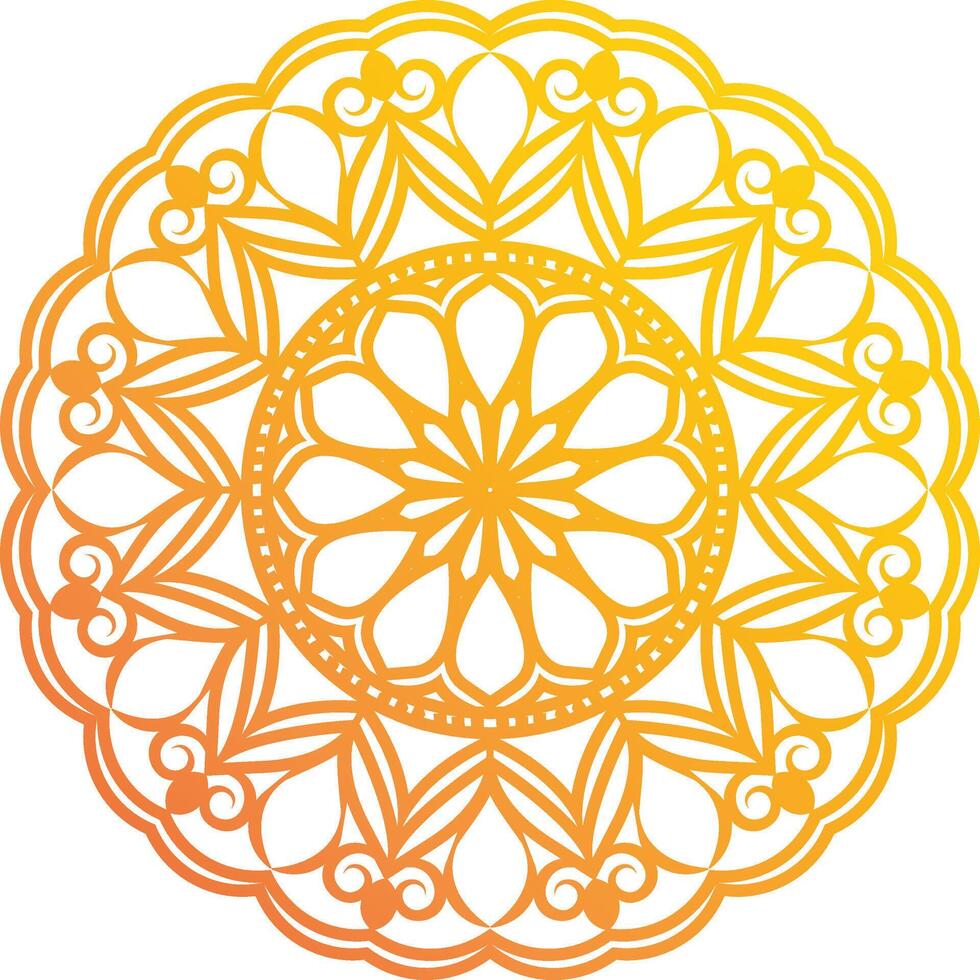 Intricate gradient Mandala vector