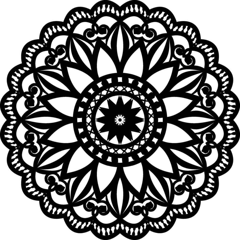 Mandala Pattern in Floral Style vector
