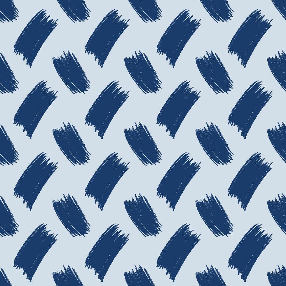 Seamless pattern with blue brush stroke. Abstract repeat design wallpaper. vector