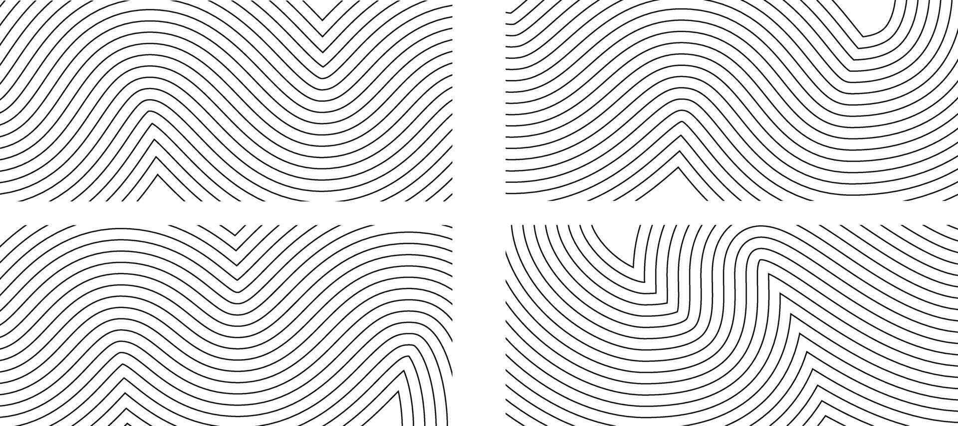 Pattern line bg, abstract texture. Wavy map contour design, topography graphic wave. Black curve mountain geometric art white bg. Terrain shape outline, modern topographic land ripple vector