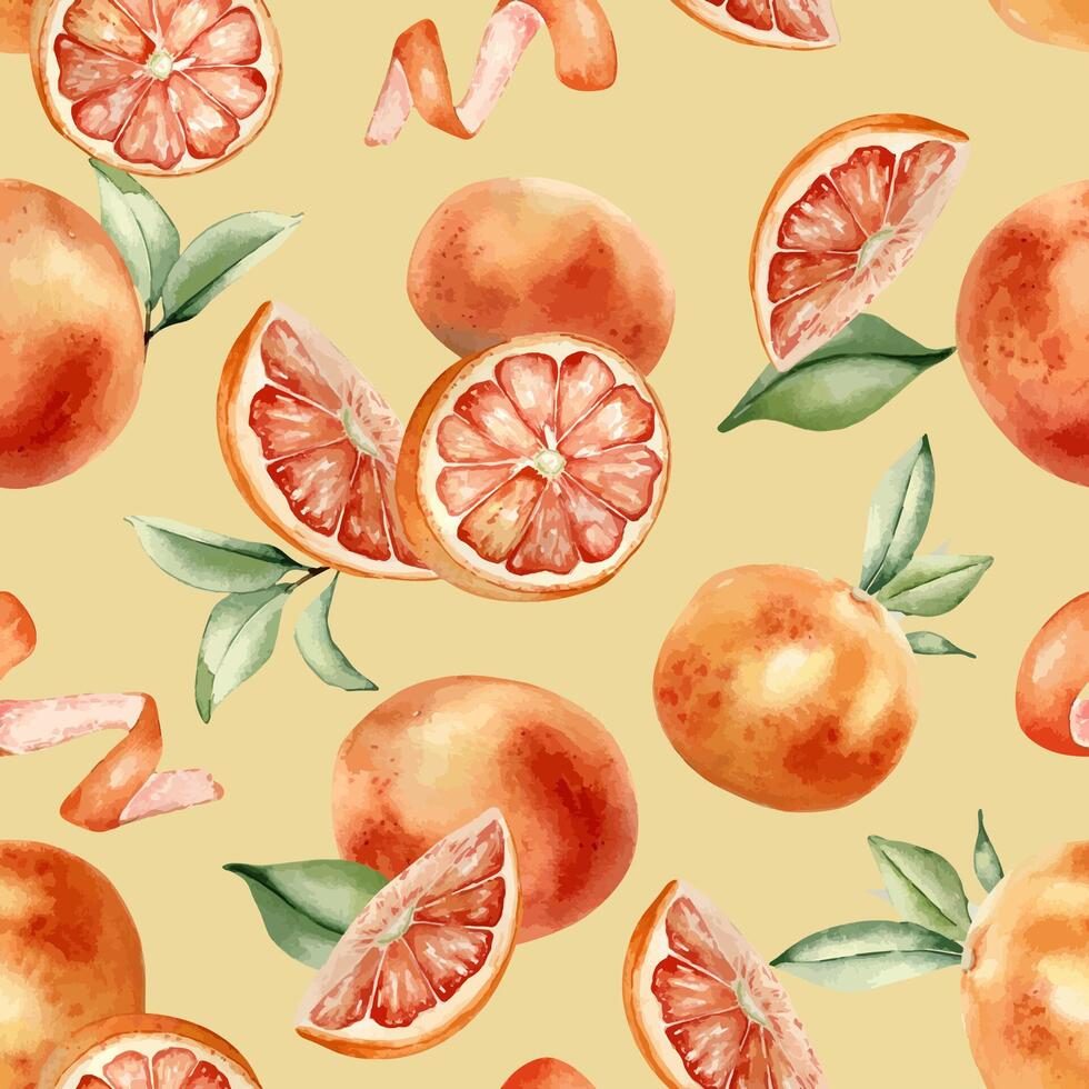 Colorful orange fruit pattern illustration vector