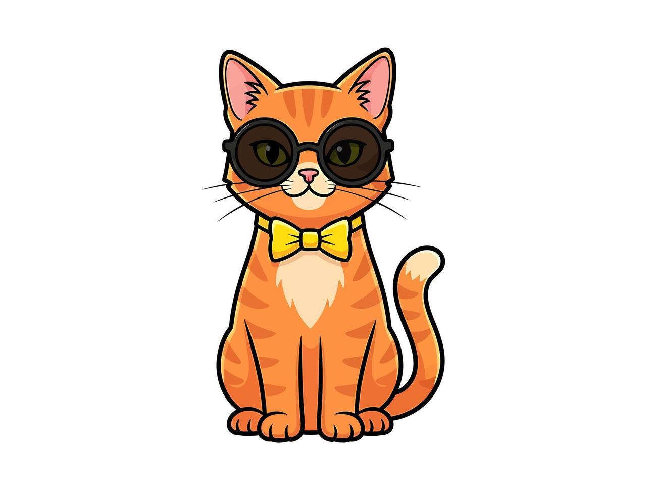 A cartoon cat wearing sunglasses vector