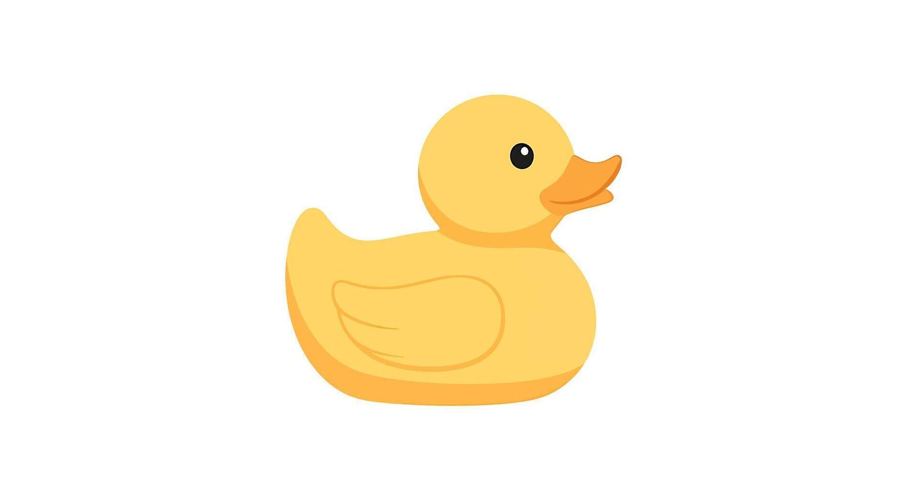 A yellow duck on a white background vector