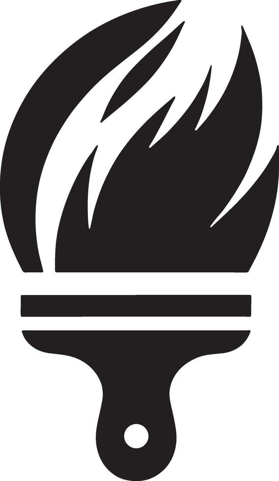 A black and white logo of a brush vector