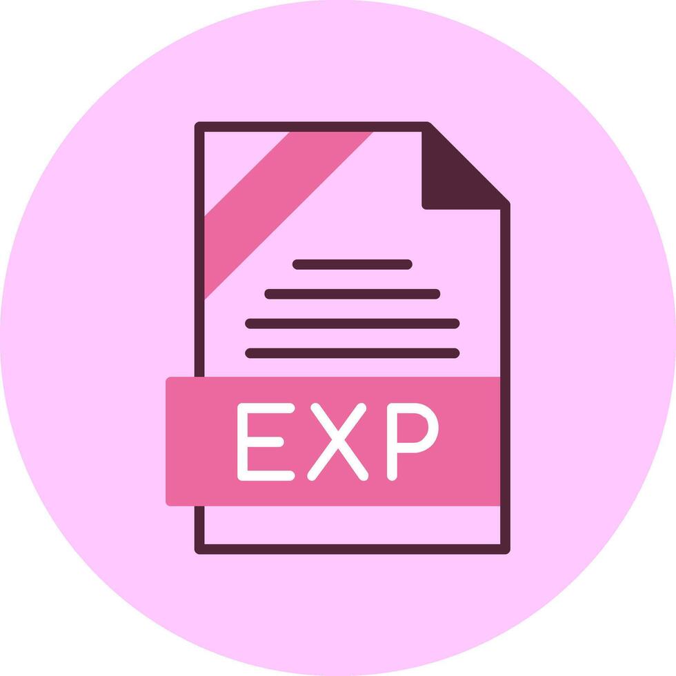 EXP Format Minimal Mix Circle Icon vector