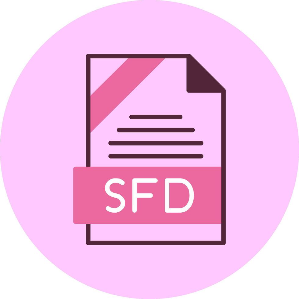 SFD Format Minimal Mix Circle Icon vector