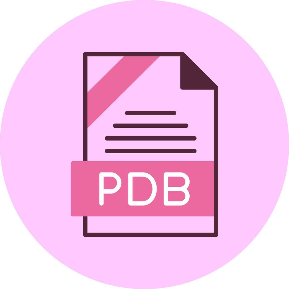 PDB Format Minimal Mix Circle Icon vector