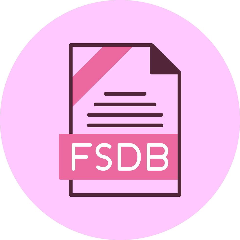 FSDB Format Minimal Mix Circle Icon vector