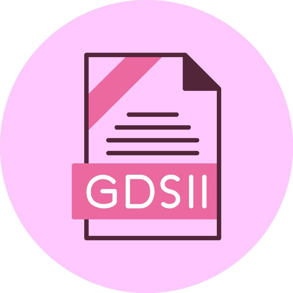 GDSII Format Minimal Mix Circle Icon vector