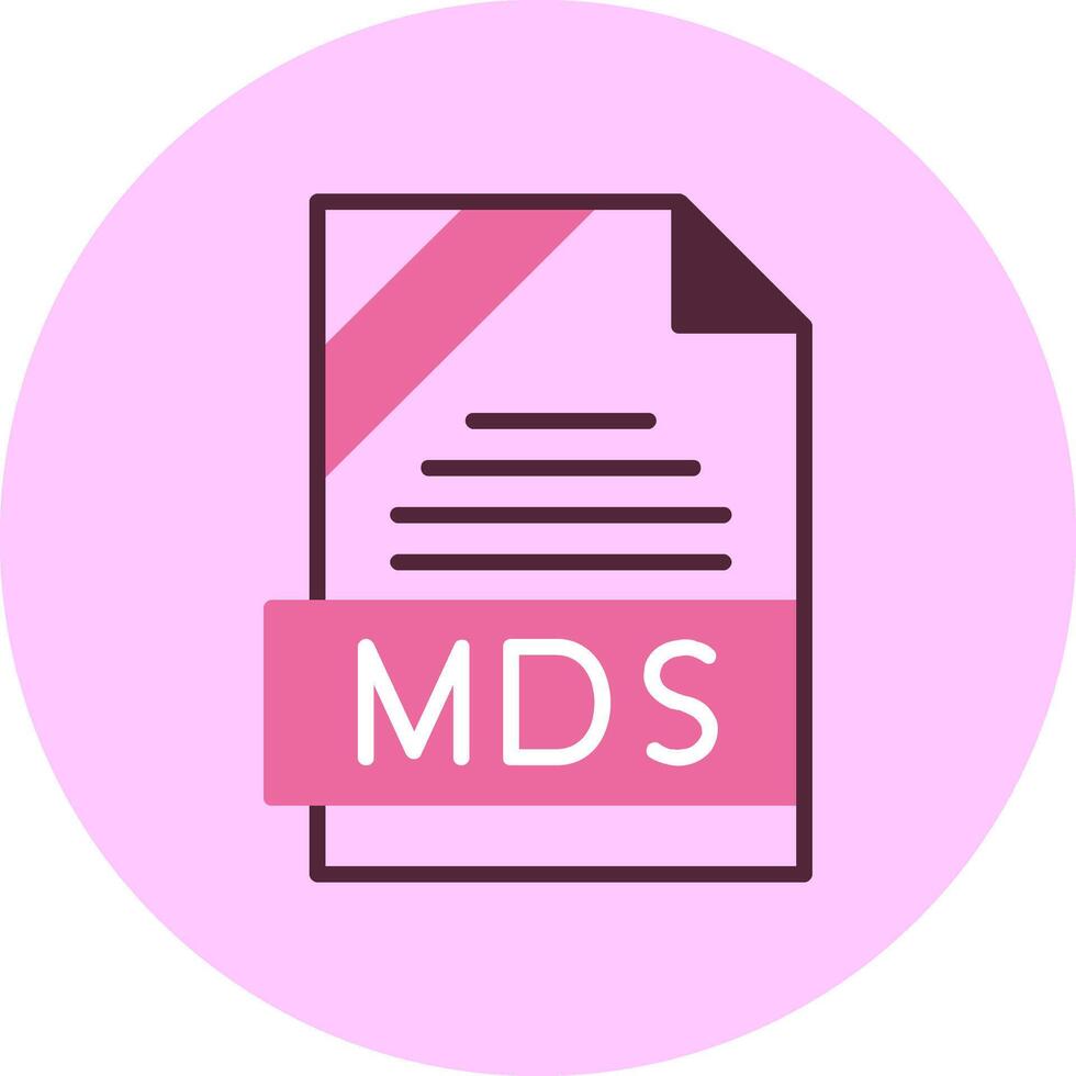 MDS Format Minimal Mix Circle Icon vector