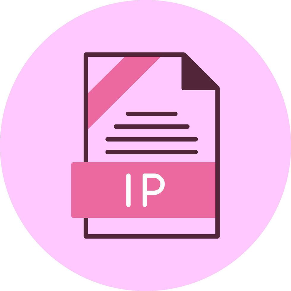 IP Format Minimal Mix Circle Icon vector
