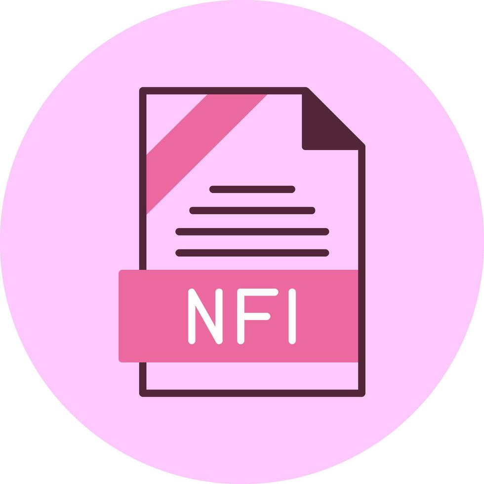 NFI Format Minimal Mix Circle Icon vector