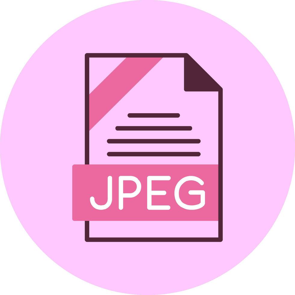 JPEG Format Minimal Mix Circle Icon vector