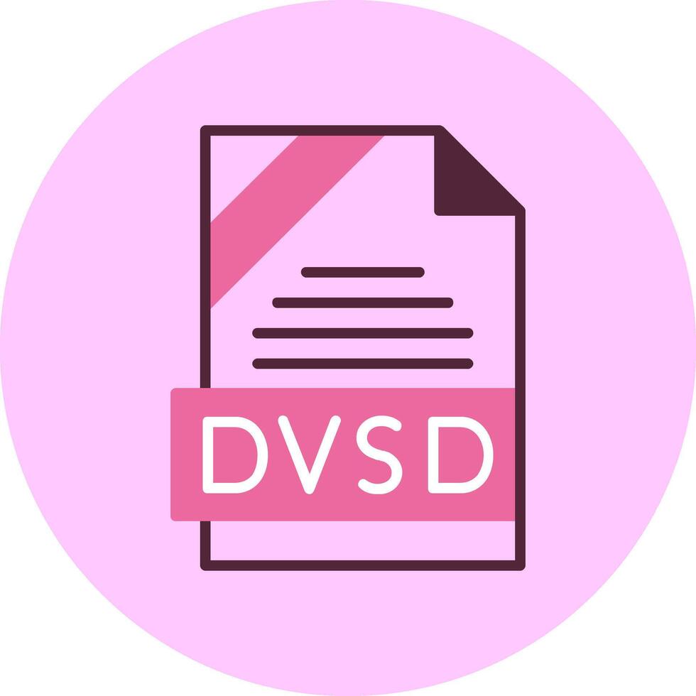 DVSD Format Minimal Mix Circle Icon vector