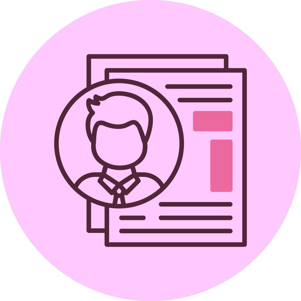 Candidate Minimal Mix Circle Icon vector
