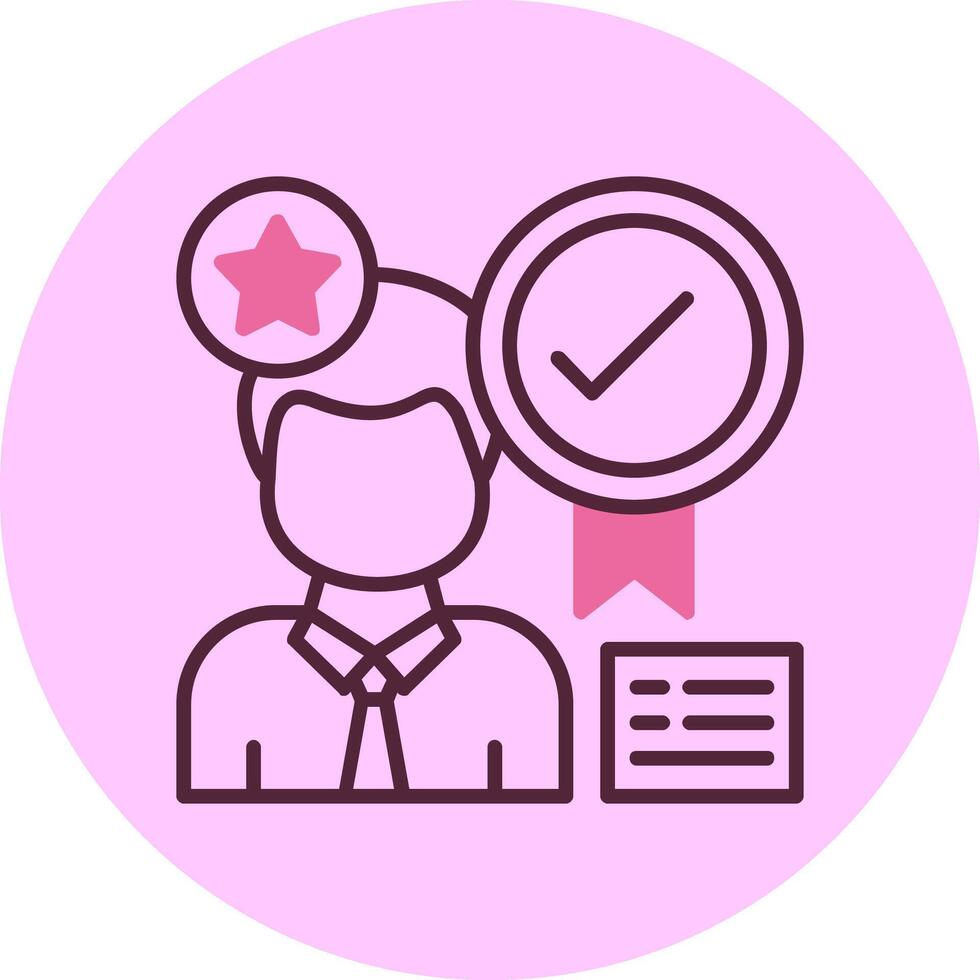 Recognition Minimal Mix Circle Icon vector