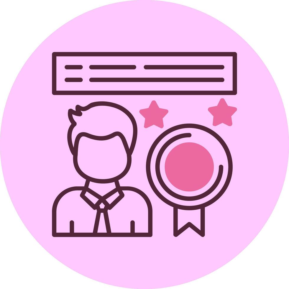 Employee of the Month Minimal Mix Circle Icon vector