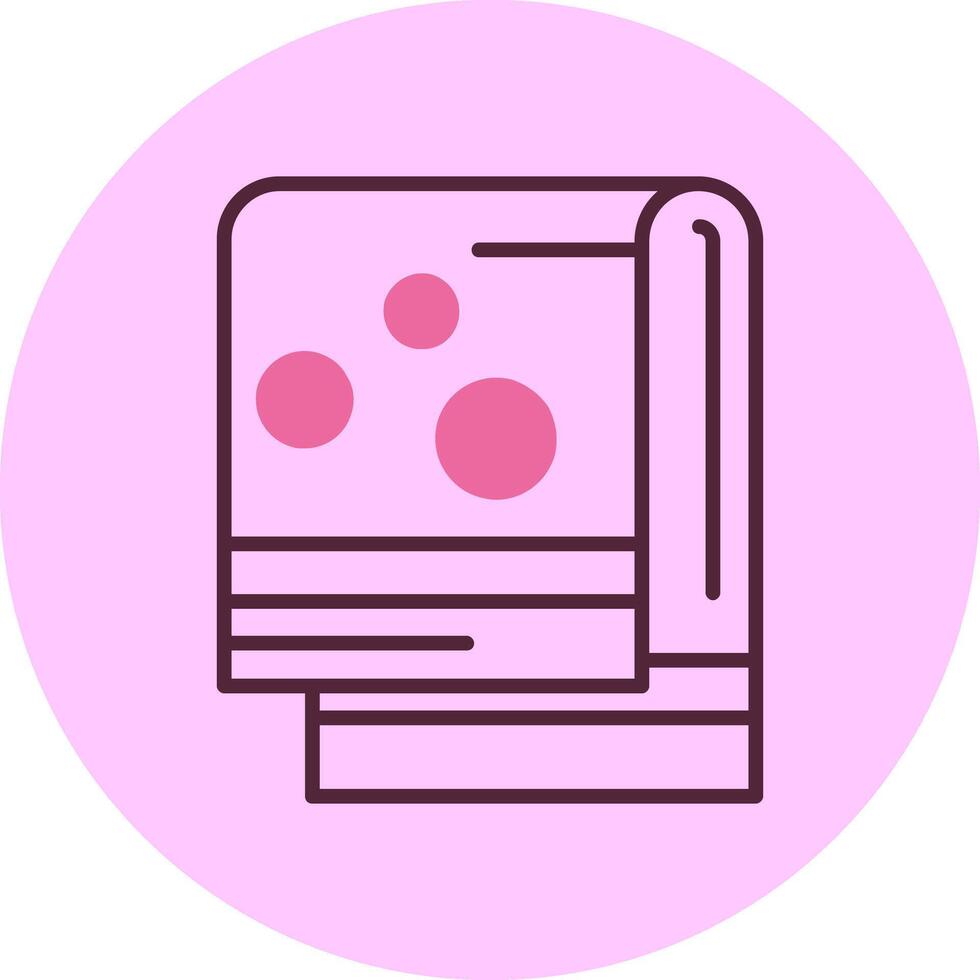 Towel Minimal Mix Circle Icon vector