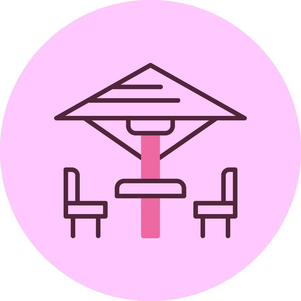 Patio furniture Minimal Mix Circle Icon vector