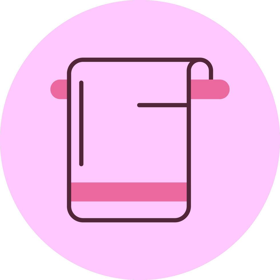Towel Minimal Mix Circle Icon Design vector
