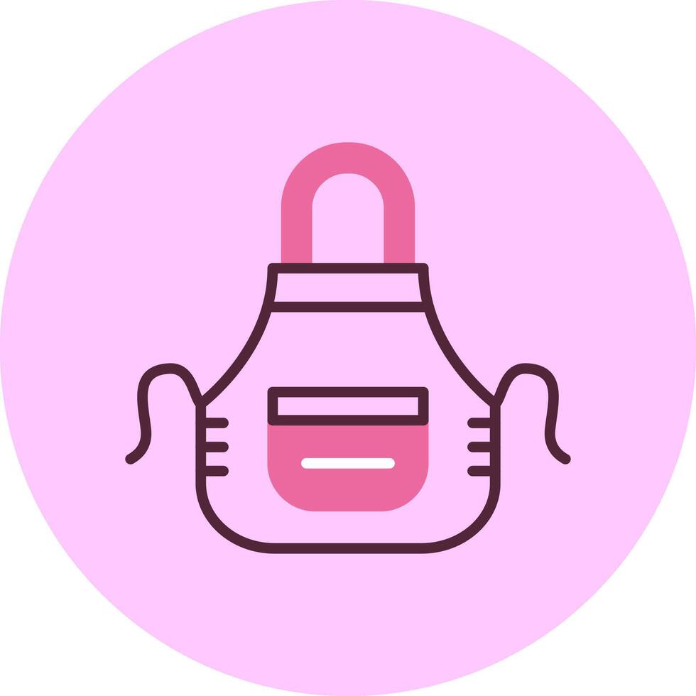 Apron Minimal Mix Circle Icon vector