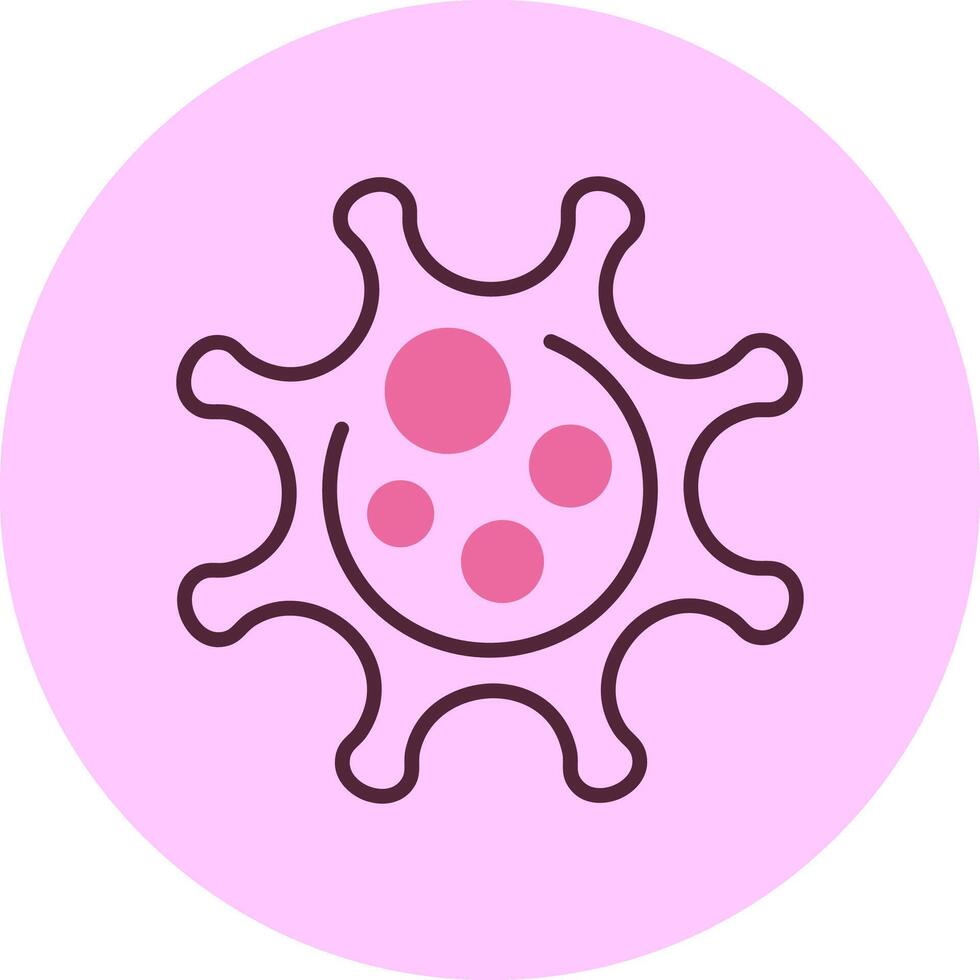 Coronavirus Minimal MIx Circle Icon Design vector
