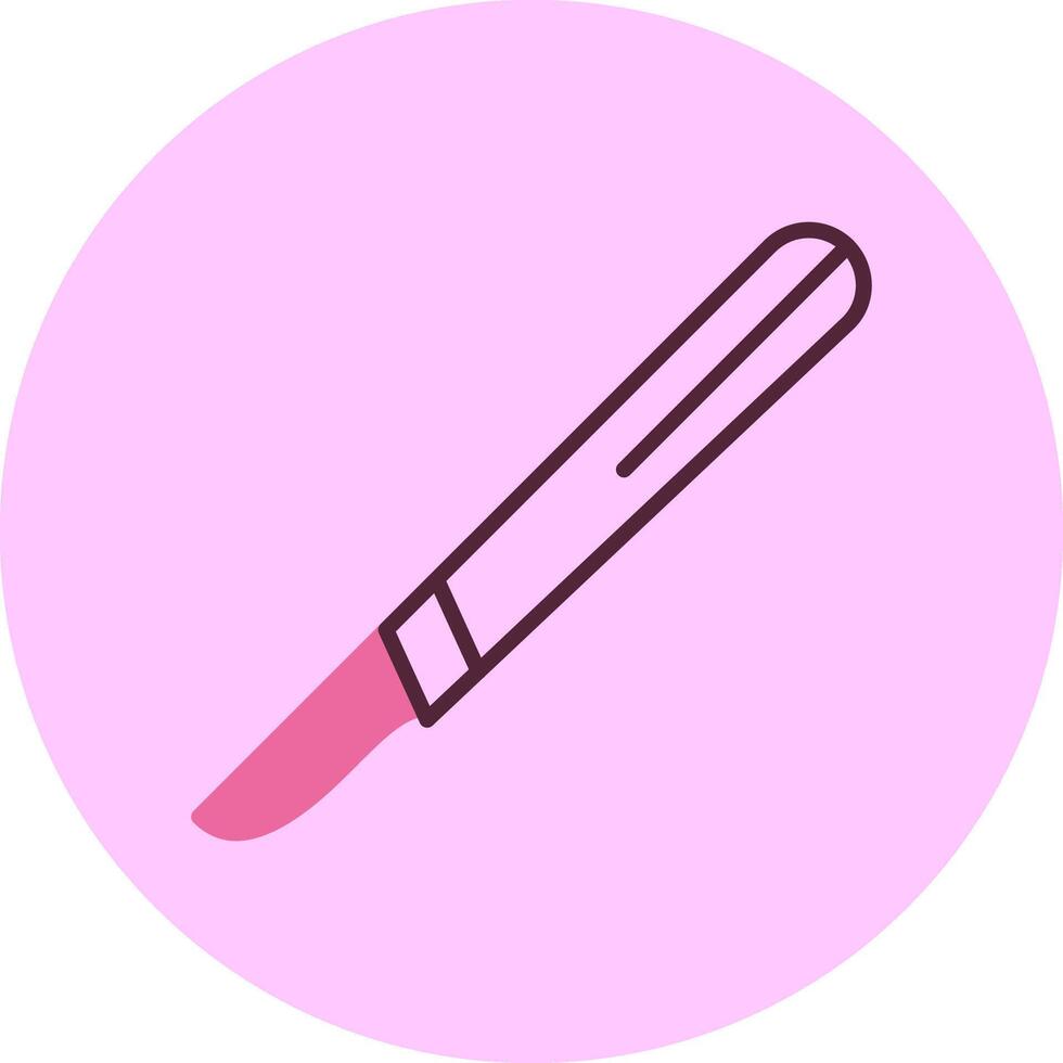 Surgical knife Minimal MIc Circle Icon vector