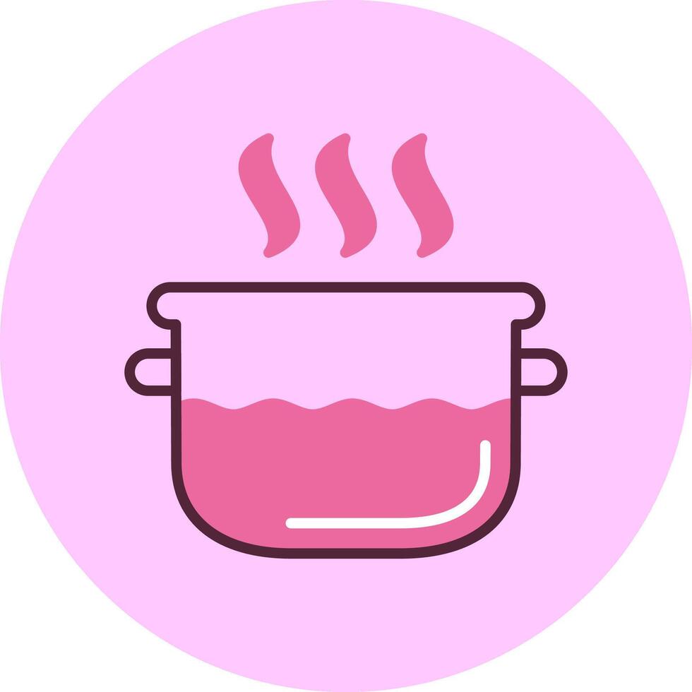 Steaming Minimal MIc Circle Icon vector