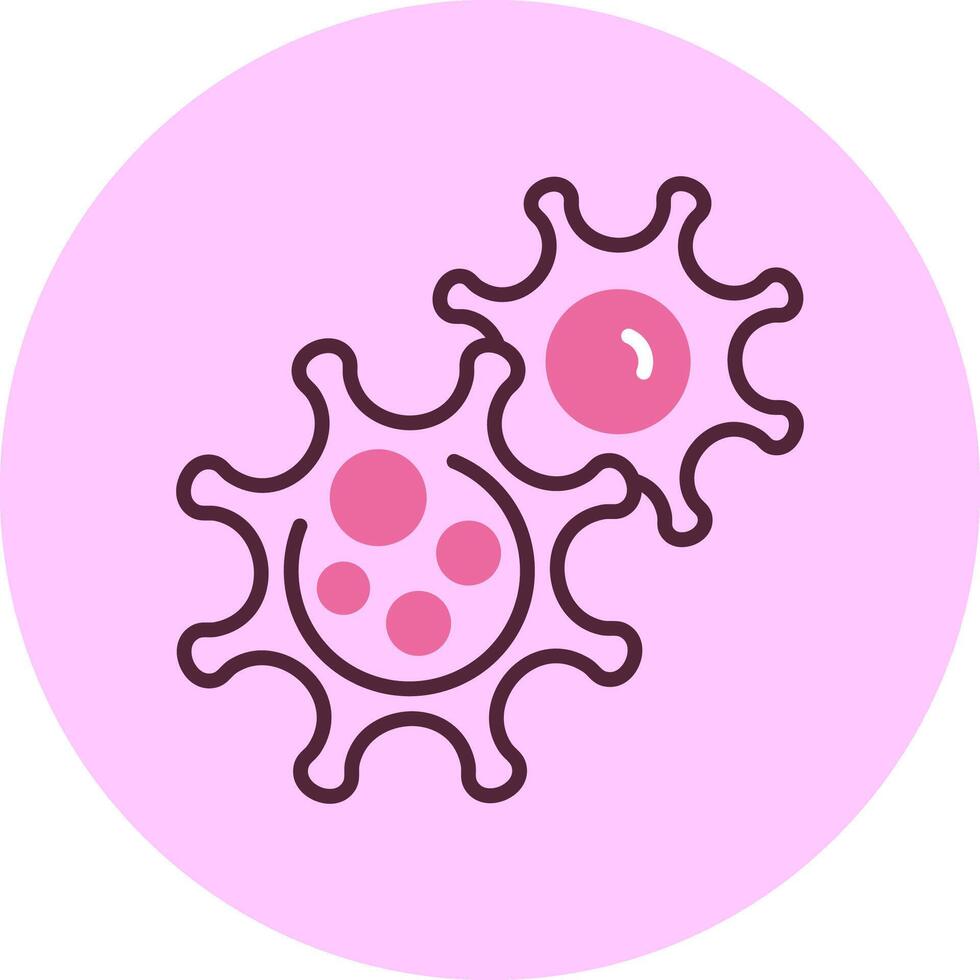 virus Minimal MIc Circle Icon vector