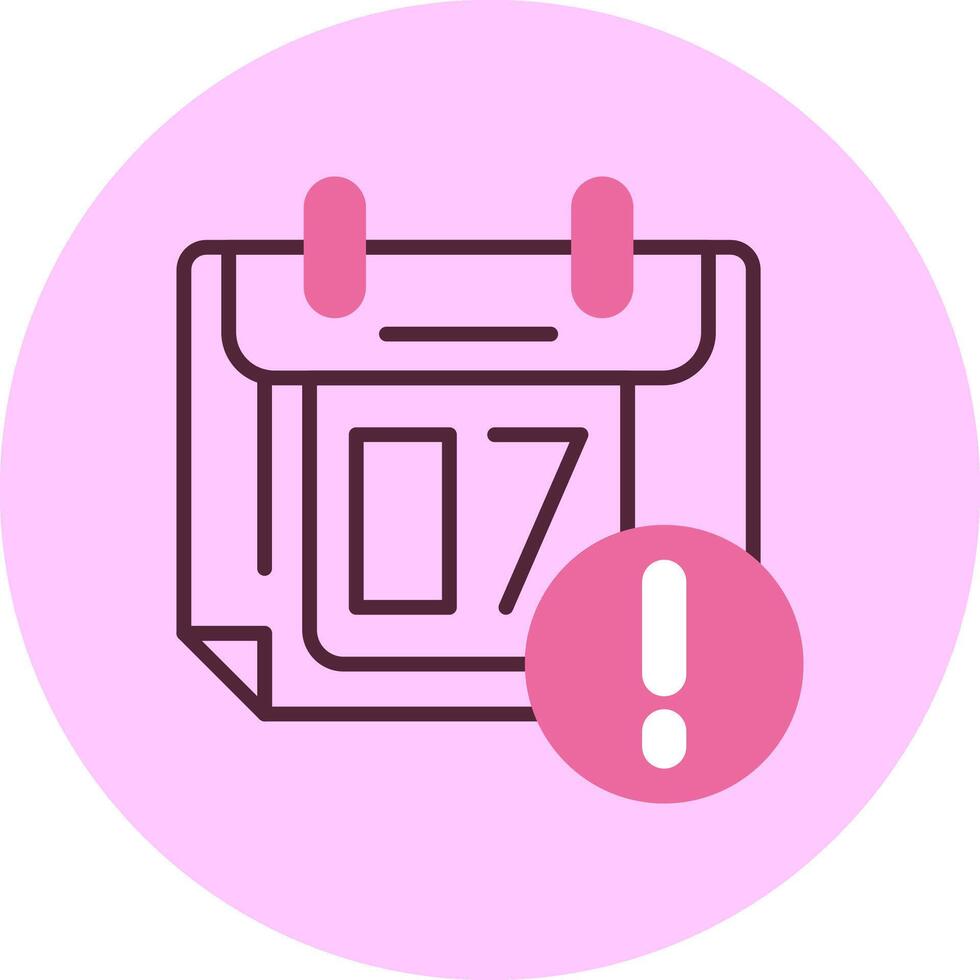 Calendar event Notification Minimal Mix Ciircle Icon vector