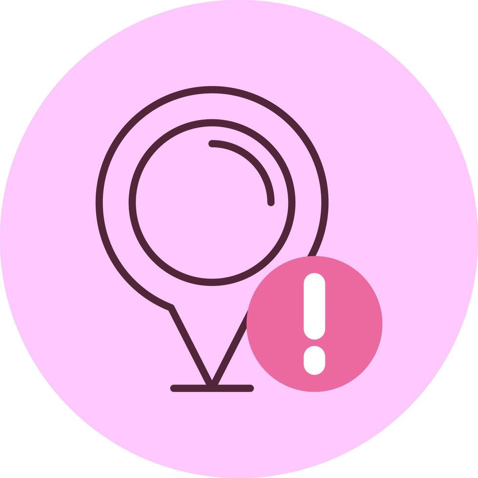 Pin Notification Minimal Mix Ciircle Icon vector