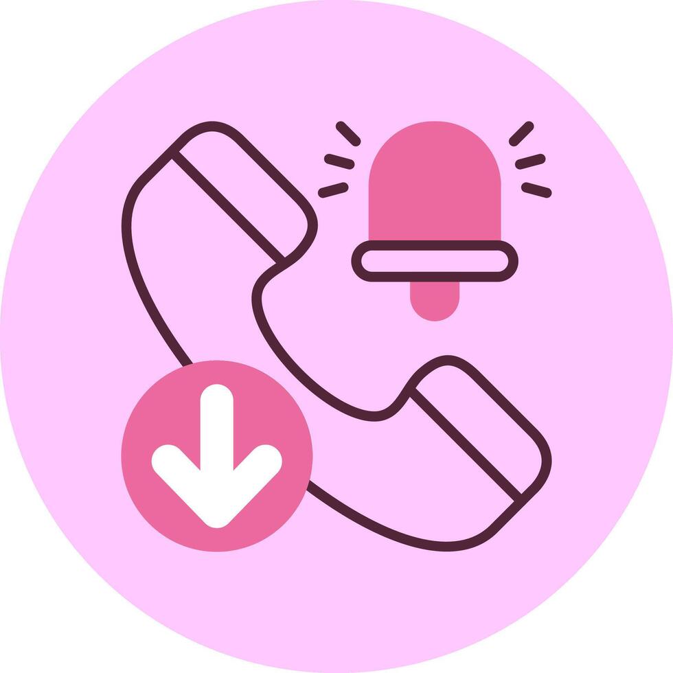 Ringing Notification Minimal Mix Ciircle Icon vector