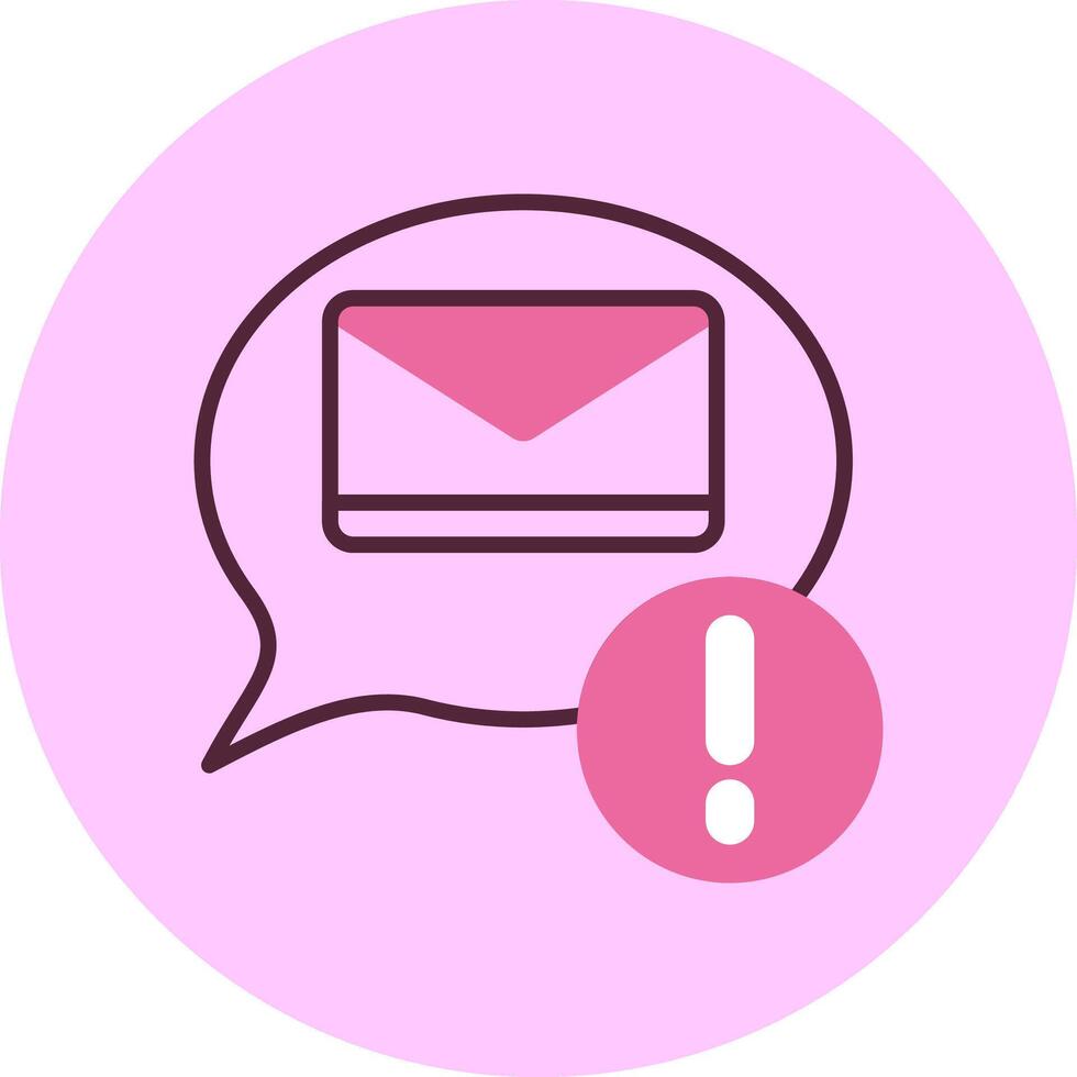 New email Notification Minimal Mix Ciircle Icon vector