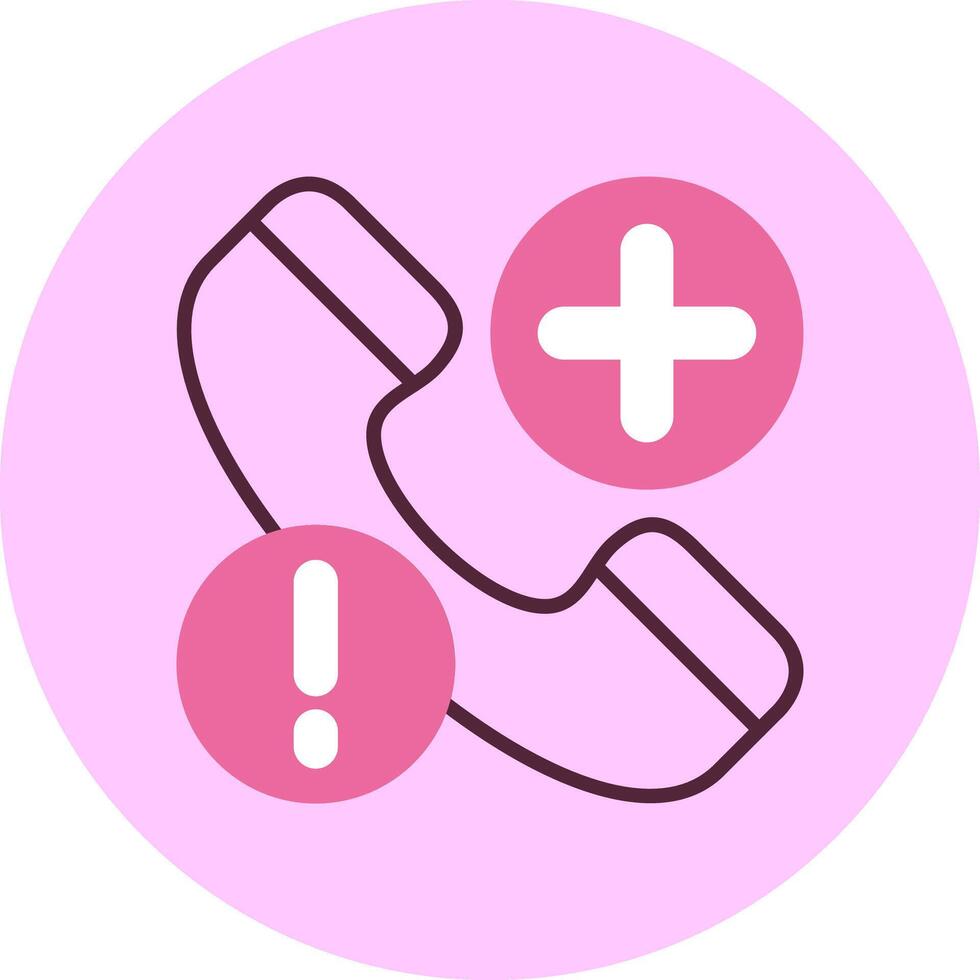 Emergency Notification Minimal Mix Ciircle Icon vector