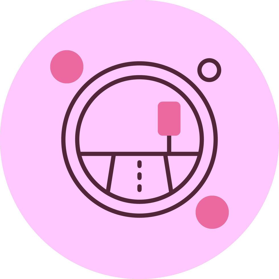 Traffic Navigation Minimal Mix Circle Icon vector