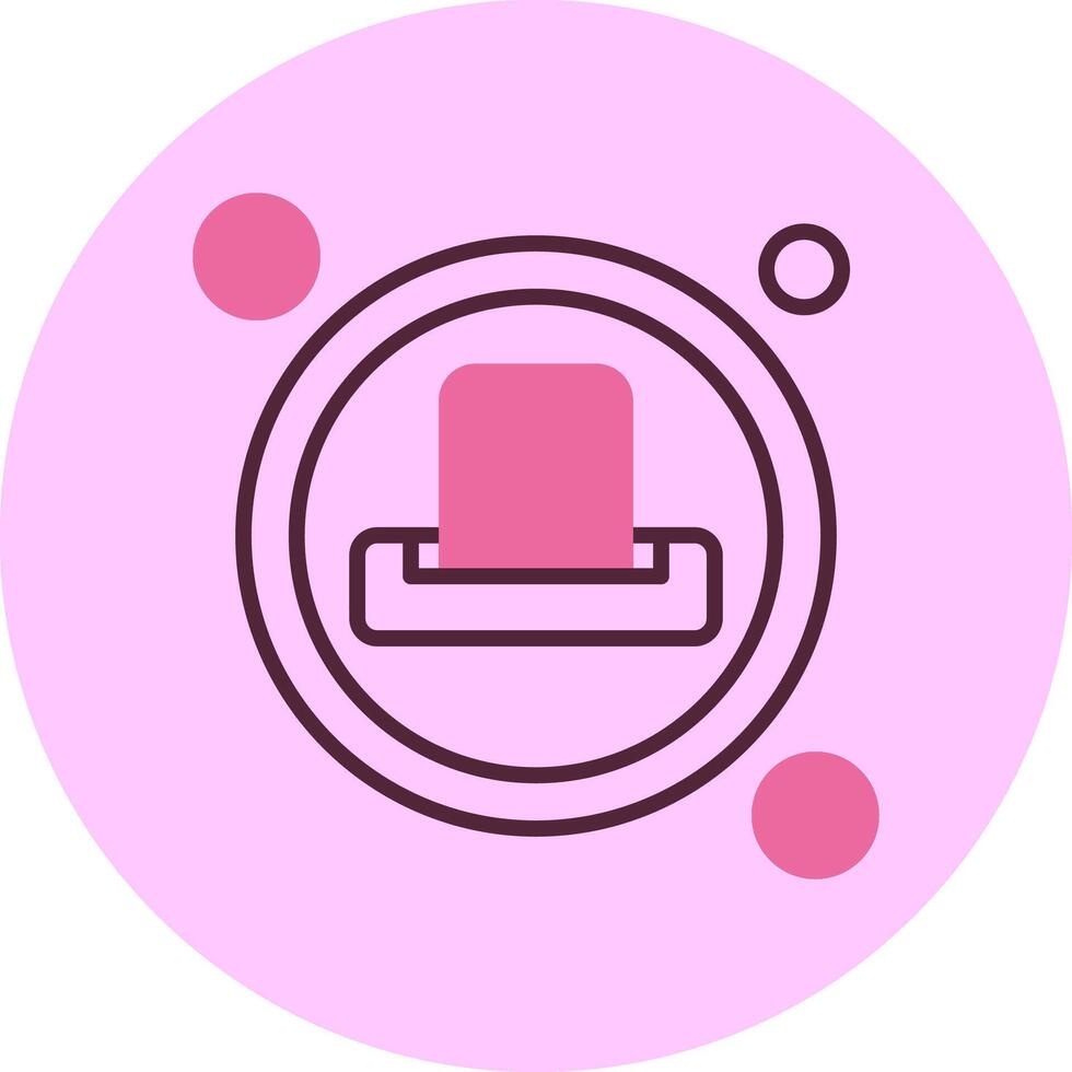 Print Button Navigation Minimal Mix Circle Icon vector