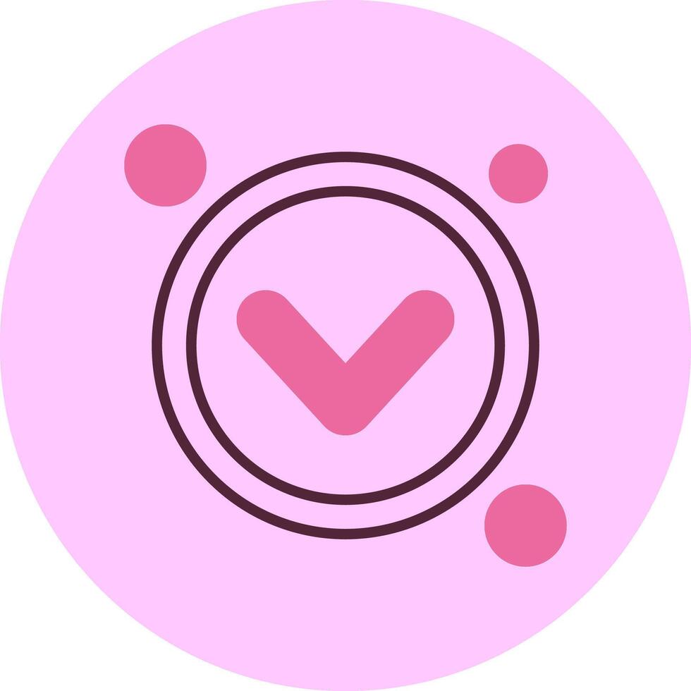Navigation arrow down Navigation Minimal Mix Circle Icon vector