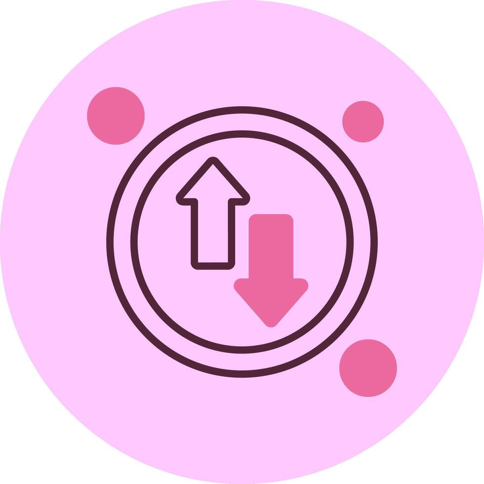 Directions Button Navigation Minimal Mix Circle Icon vector
