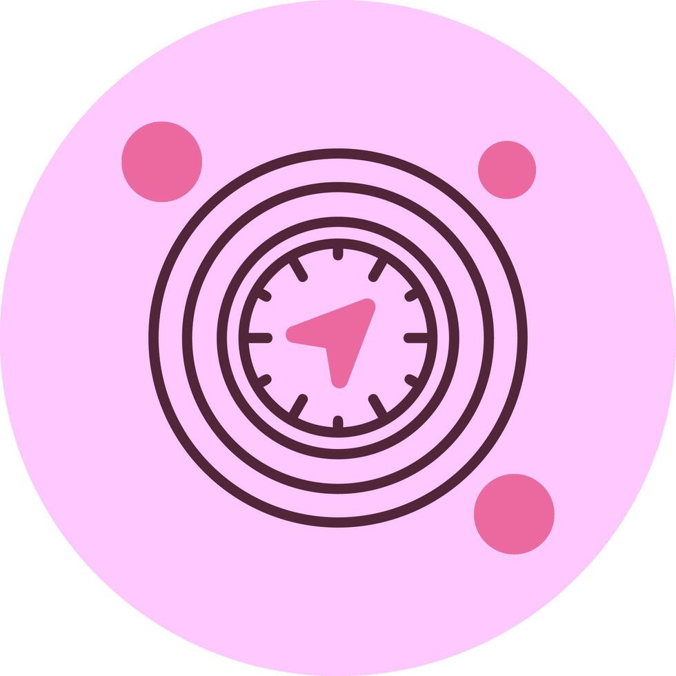 Compass Button Navigation Minimal Mix Circle Icon vector